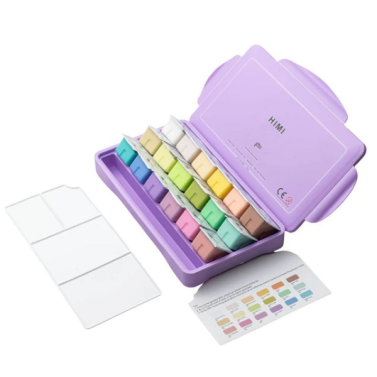 Tinta Guache 30ml c/18 Estojo Roxo TST123 Himi